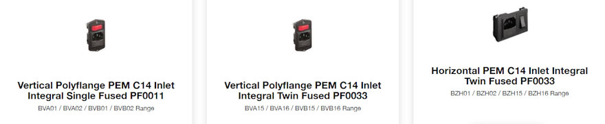 Bulgin power entry modules r1