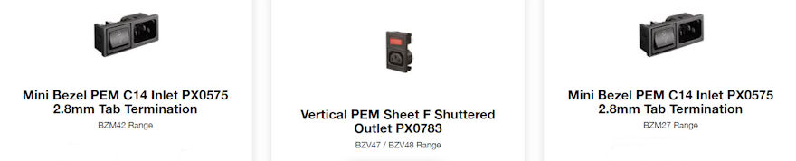 Bulgin power entry modules r5